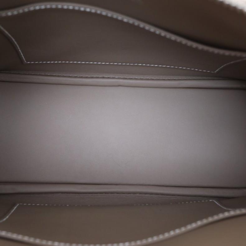 HERMES(愛馬仕) Bolide 保齡球包 25 18大象灰 Epsom皮 W刻 銀扣-4