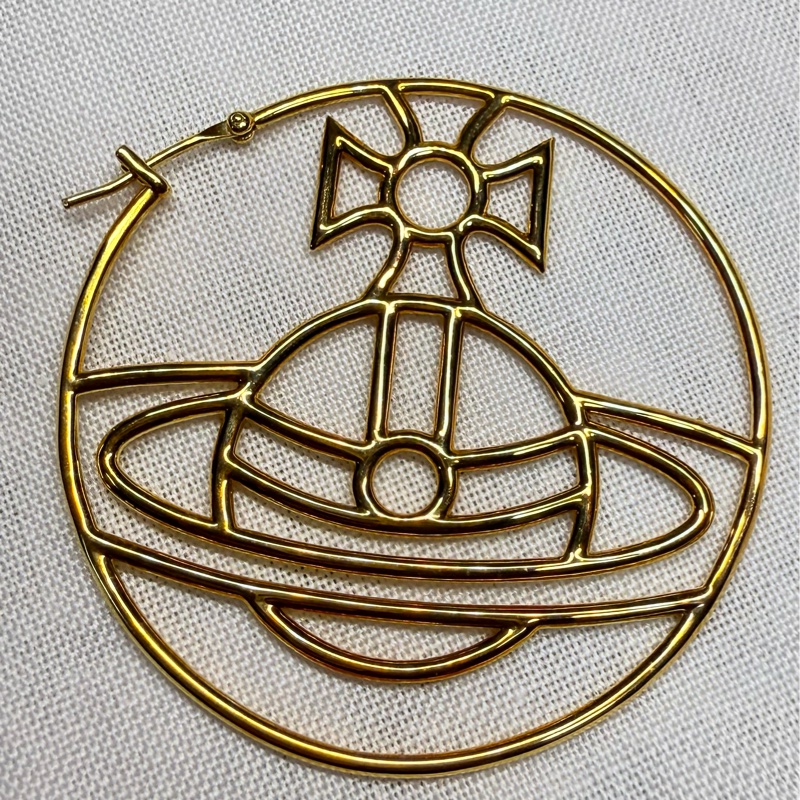 Vivienne Westwood 經典款大logo金屬耳環-2