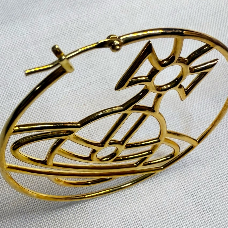 Vivienne Westwood 經典款大logo金屬耳環-3
