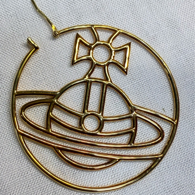 Vivienne Westwood 經典款大logo金屬耳環-4