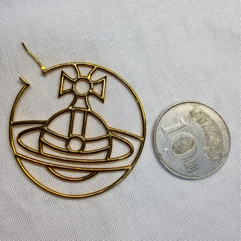 Vivienne Westwood 經典款大logo金屬耳環-5