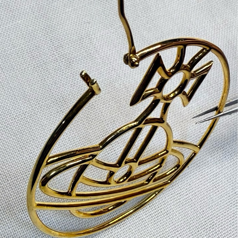 Vivienne Westwood 經典款大logo金屬耳環-7