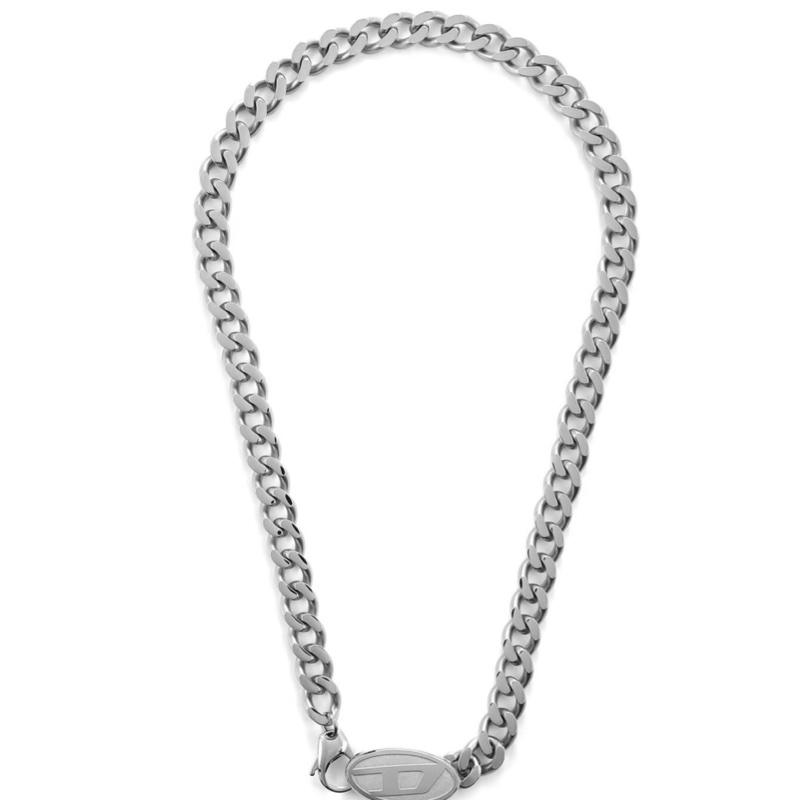 已售出【DIESEL】Steel 不鏽鋼鍊條項鍊-銀色 DX1509040-2