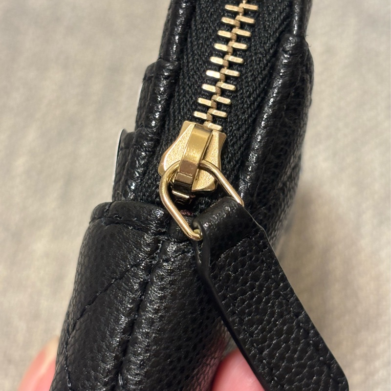 Chanel 黑金荔枝皮吐司錢包-17