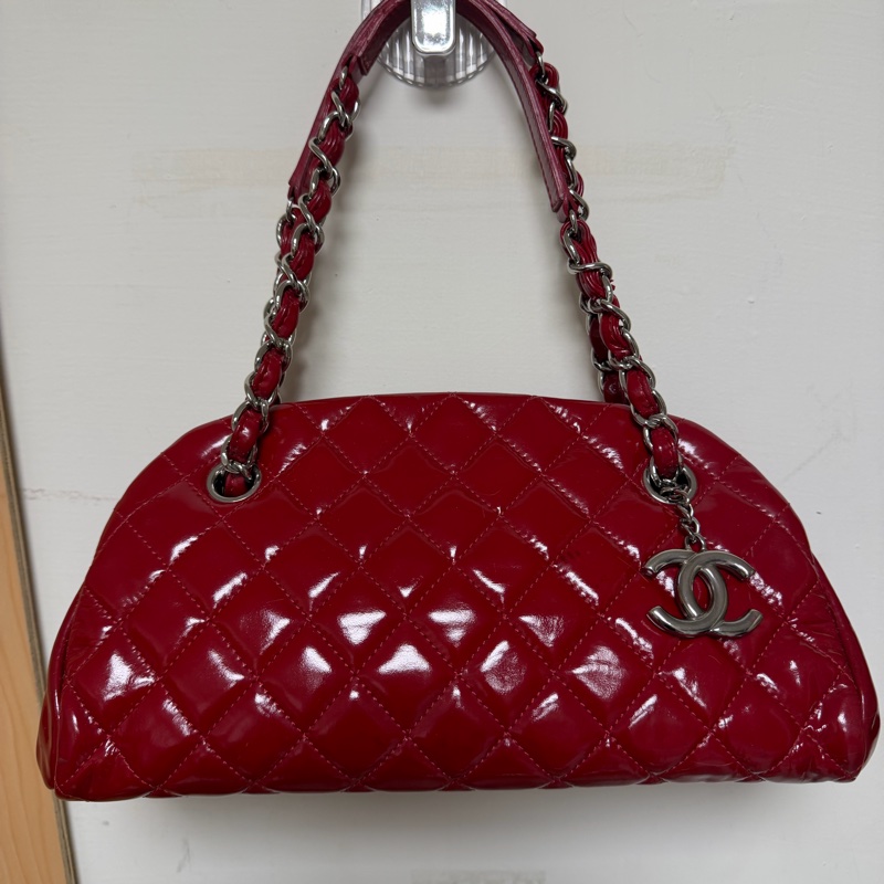 Chanel 小辣椒紅 可愛小顆水餃包-5