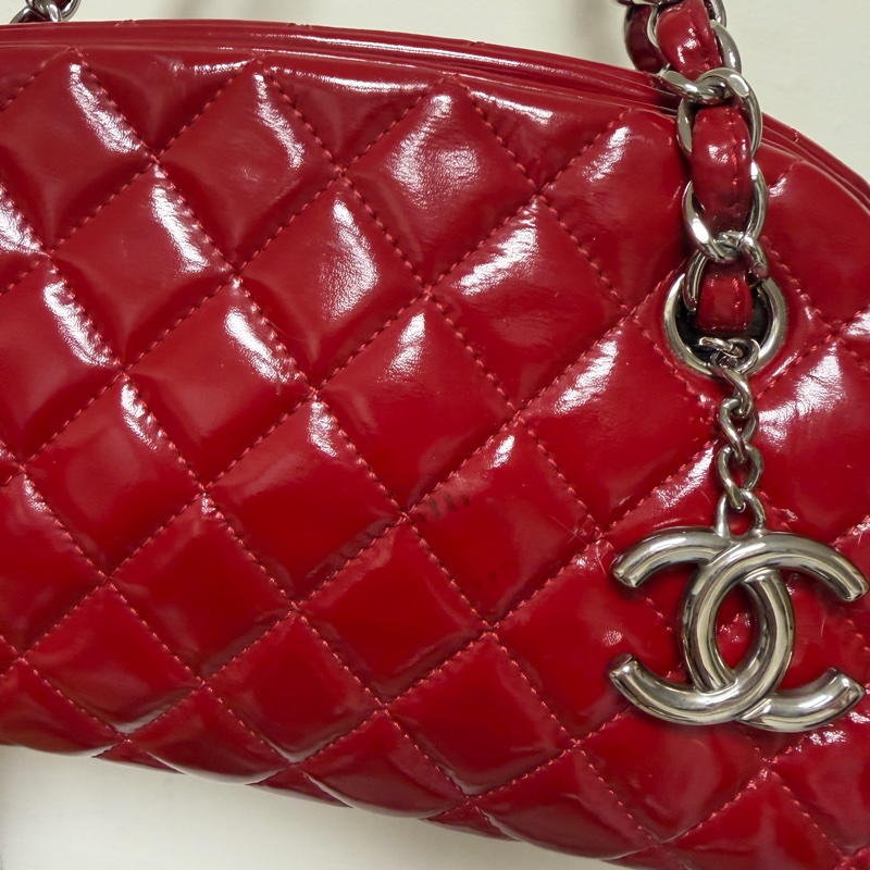 Chanel 小辣椒紅 可愛小顆水餃包-6