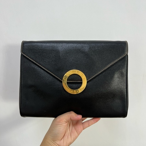 CELINE 中古 金環 圓環 手拿包 兩用包 Vintage