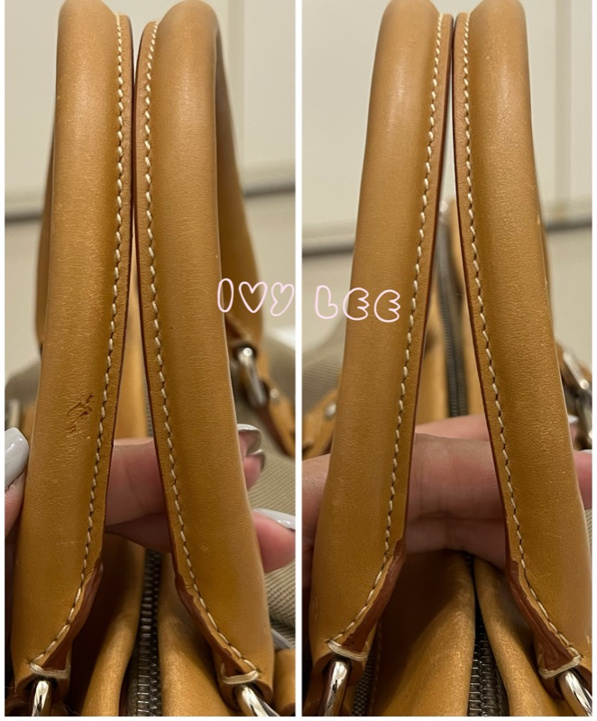 Prada 棕色帆布 皮革 提花徽標 斜背包 肩背包 正品 二手精品-21
