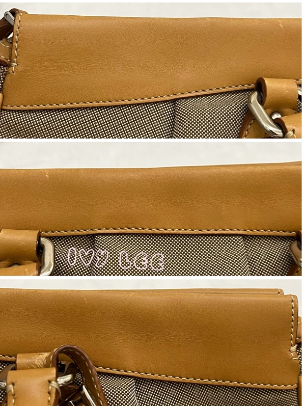 Prada 棕色帆布 皮革 提花徽標 斜背包 肩背包 正品 二手精品-24