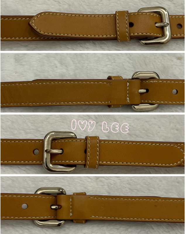 Prada 棕色帆布 皮革 提花徽標 斜背包 肩背包 正品 二手精品-29