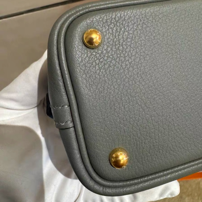 Hermes 愛馬仕 Mini Bolide 保齡球包,積雨雲,U刻。帶包裝盒、防塵袋和購買票據-3