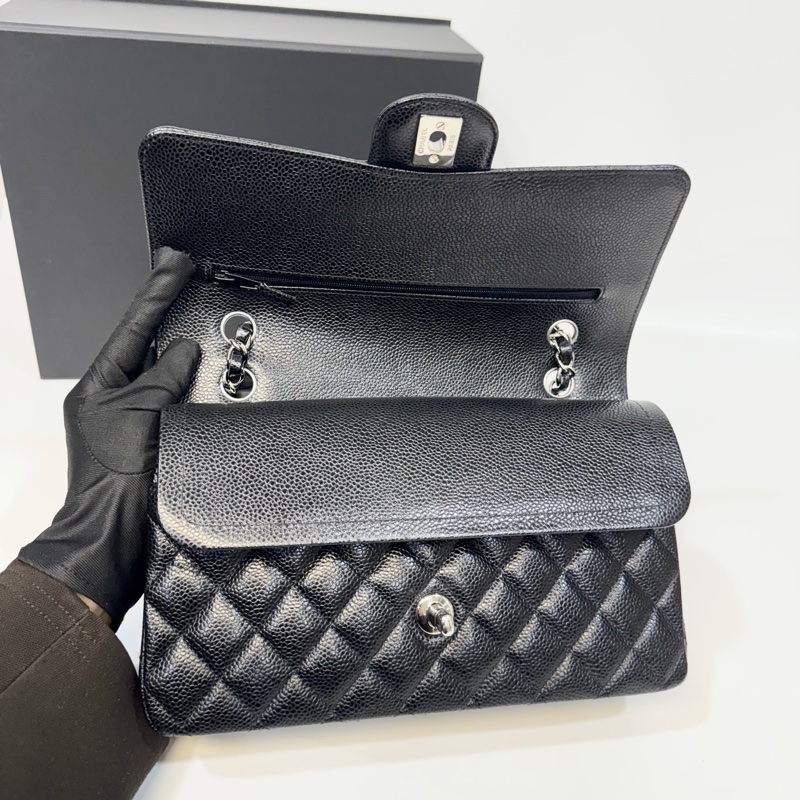 CHANEL黑銀荔枝皮coco25 A01112-4