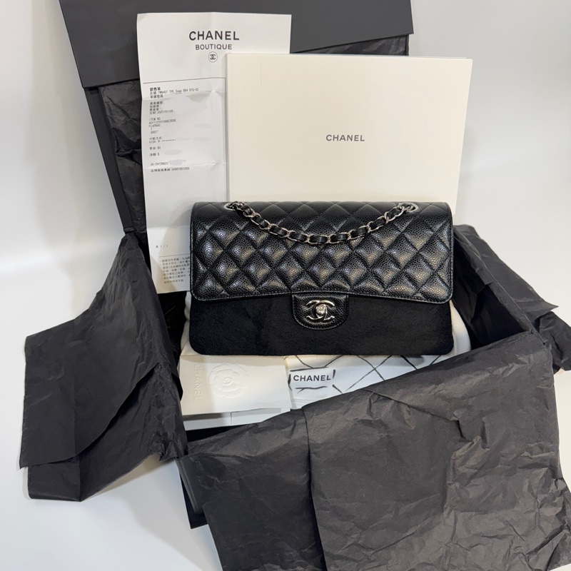 CHANEL黑銀荔枝皮coco25 A01112-7