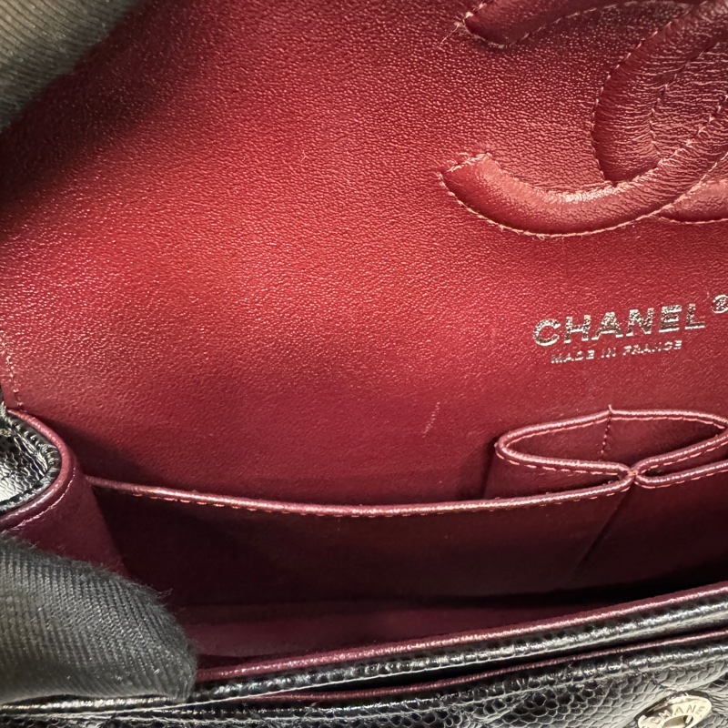 CHANEL黑銀荔枝皮coco25 A01112-10