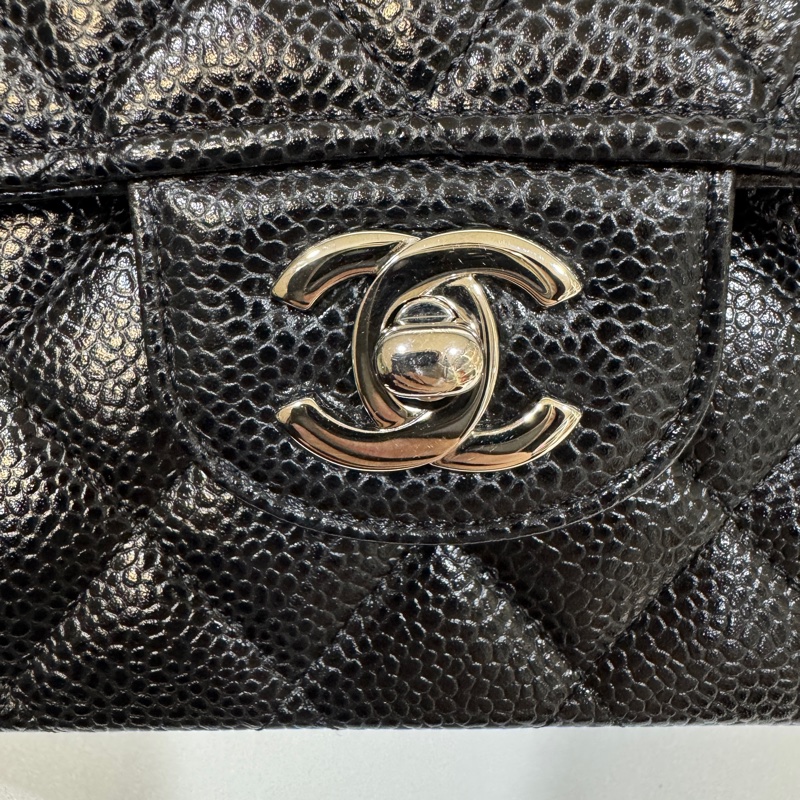 CHANEL黑銀荔枝皮coco25 A01112-13