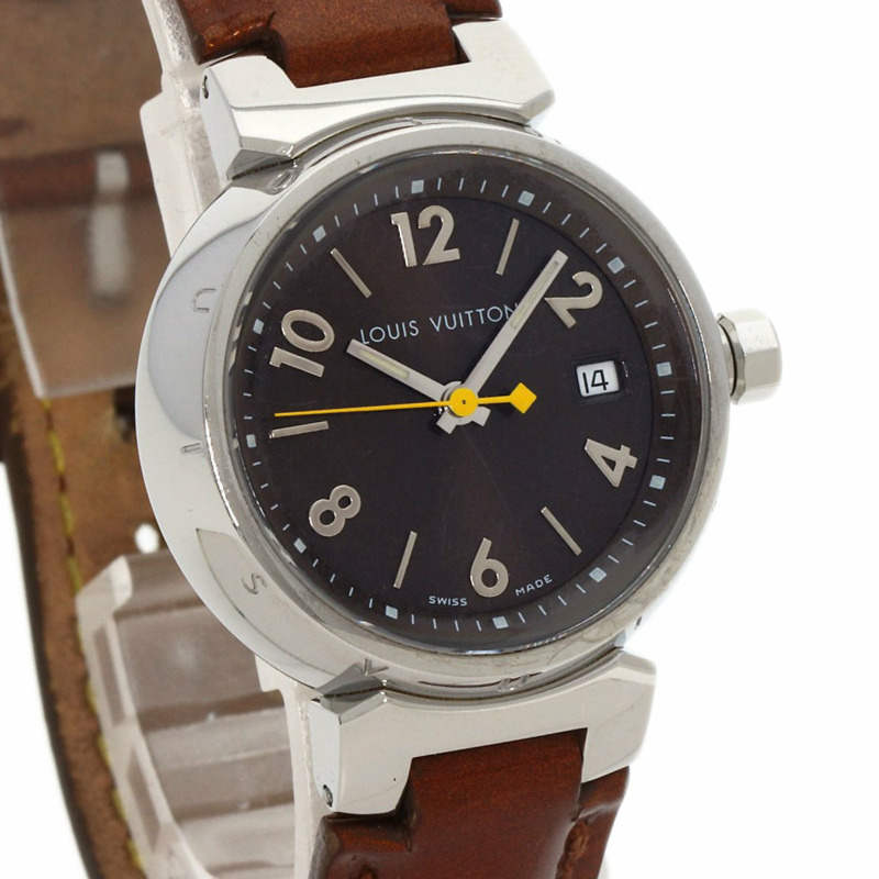 Louis Vuitton Q1211 Tambour 腕錶 不鏽鋼 皮革 女款 LOUIS VUITTON-3