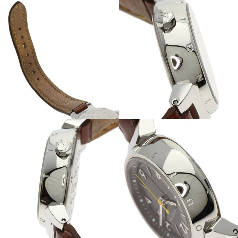 Louis Vuitton Q1211 Tambour 腕錶 不鏽鋼 皮革 女款 LOUIS VUITTON-6