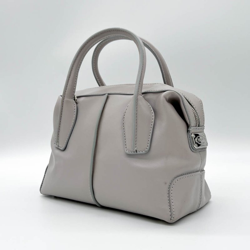 【玧希Evan-名人公益精品】 TOD'S D-BAG mini淺灰手提包-5