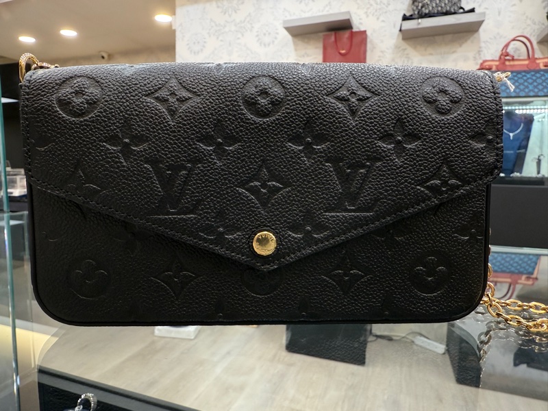 💚 LV pochette felicie 三合一鏈條包 全皮款-0