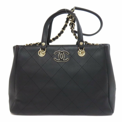 CHANEL Coco Mark Matelasse 手提包 小牛皮 女款