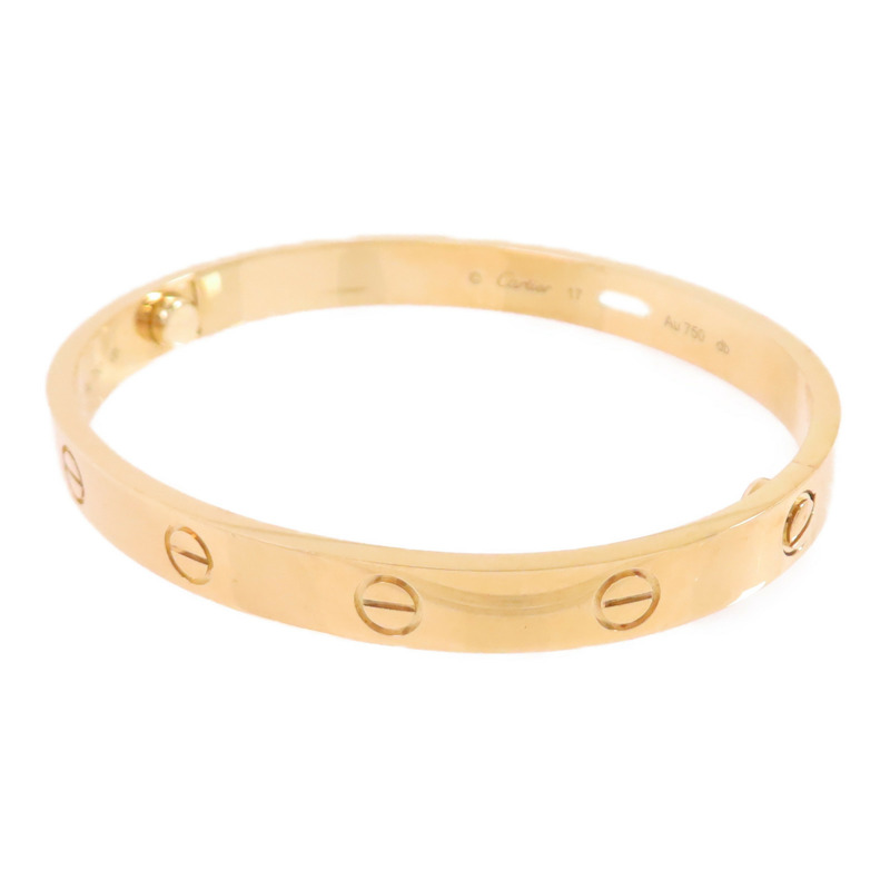 CARTIER 18K黃金Love Blaceret手鐲Cartier#17-1