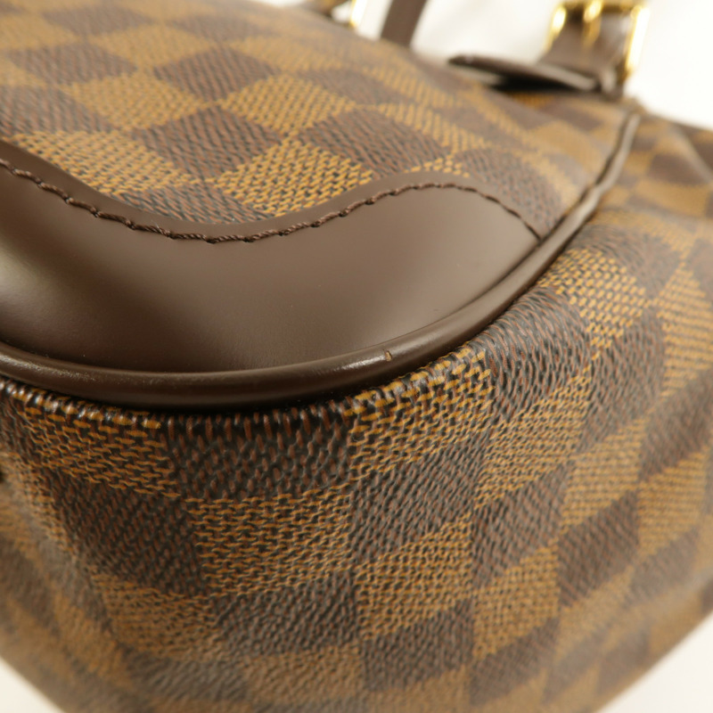 LOUIS VUITTON Damier Verona MM金扣肩背袋棕色-5