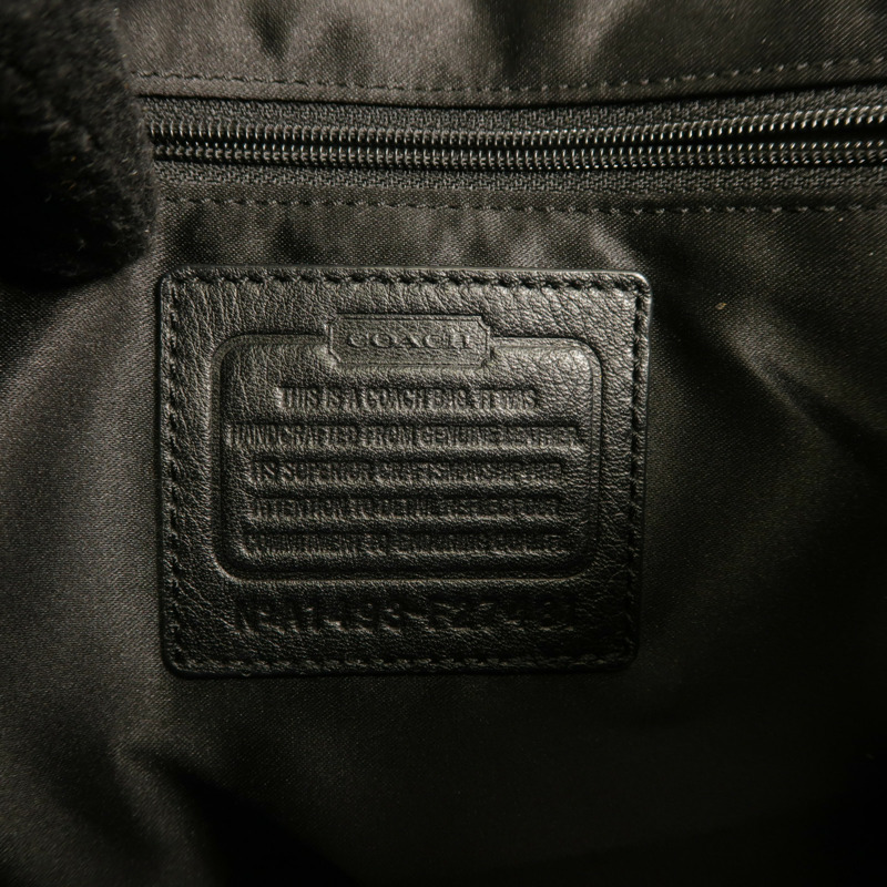 COACH 牛皮皮革2Way Shoulder銀扣手挽肩背兩用袋-11