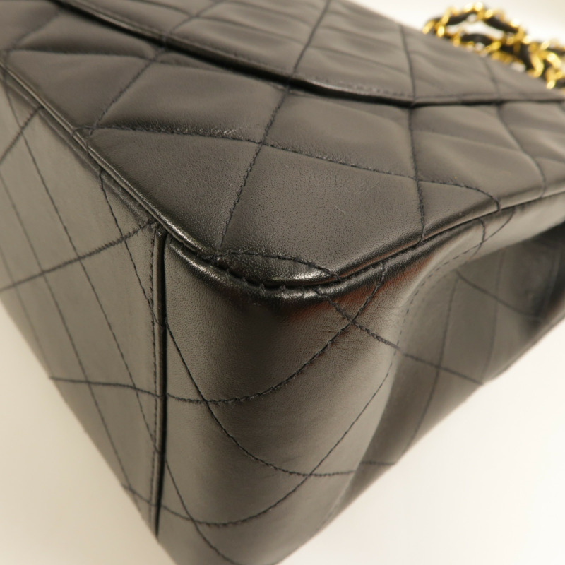 CHANEL 牛皮皮革Vintage Chain Shoulder金扣肩背袋-10