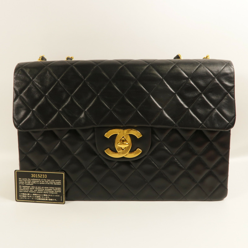 CHANEL 牛皮皮革Vintage Chain Shoulder金扣肩背袋-13
