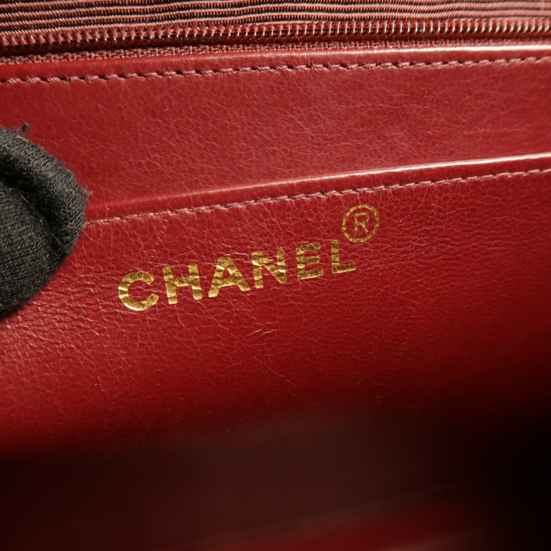CHANEL 牛皮皮革Vintage Chain Shoulder金扣肩背袋-14