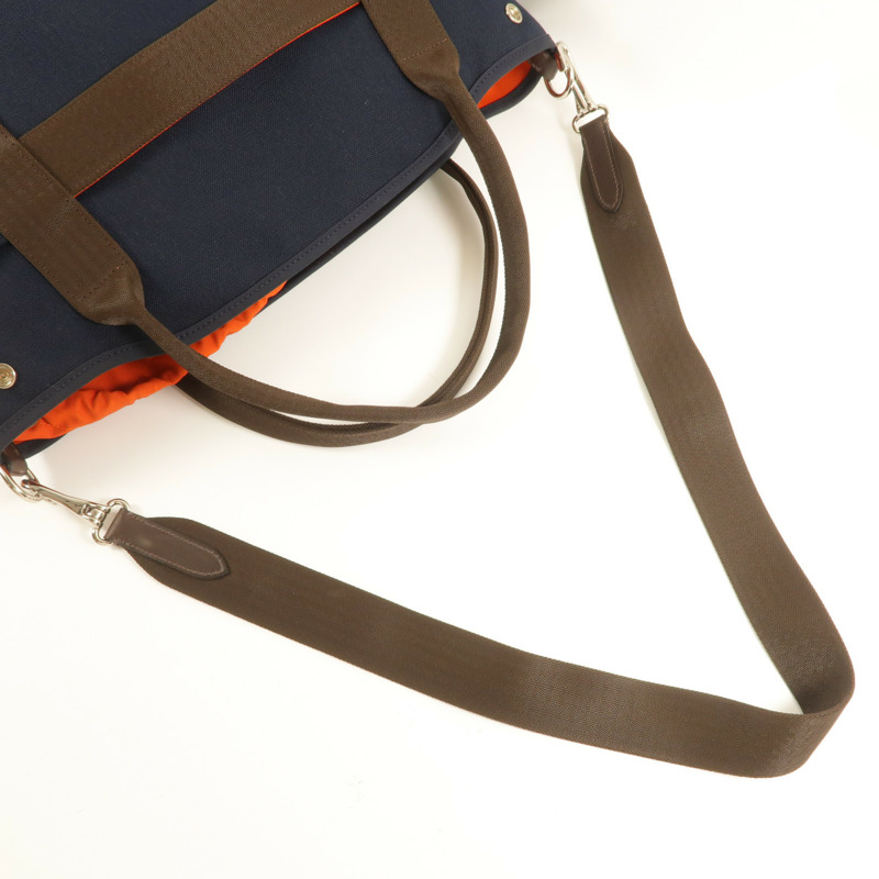 HERMES 帆布Sucked Pansage Groom手挽肩背兩用袋-8