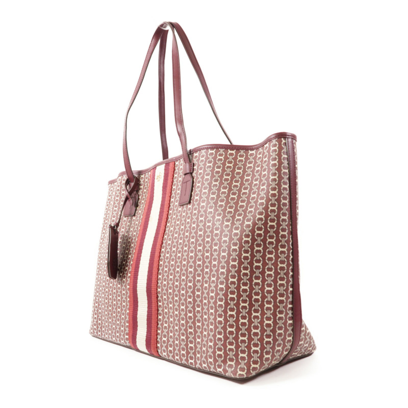 Tory Burch 塗層帆布Tote Bag金扣手挽袋-2
