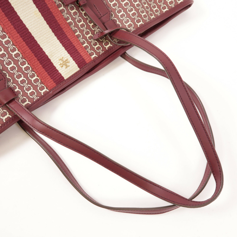 Tory Burch 塗層帆布Tote Bag金扣手挽袋-4