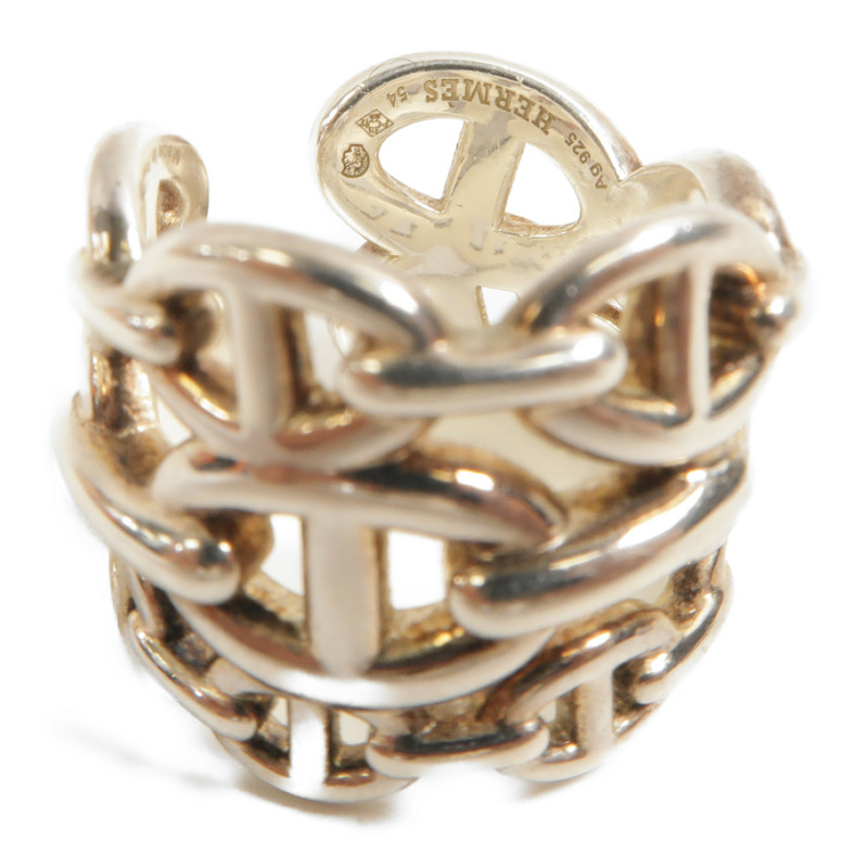 HERMES 925純銀Chain D'ancre Enchainee 戒指US#5.75-5