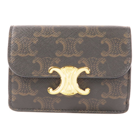 CELINE 塗層帆布Card Case金扣卡片套
