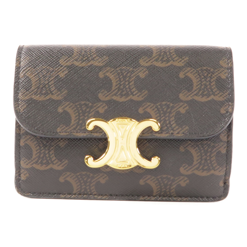 CELINE 塗層帆布Card Case金扣卡片套-0
