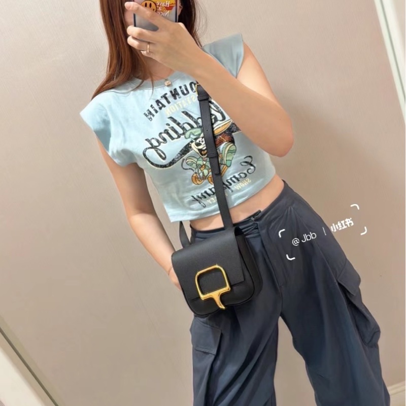 💖Hermes Della 屁股包 黑色金釦💖 W刻 全新全配 低於專櫃價✨-9