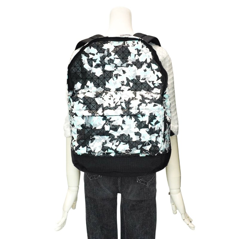 Issey Miyake Bao Bao 墨彩壓印方格後背包(白/淺藍)-5