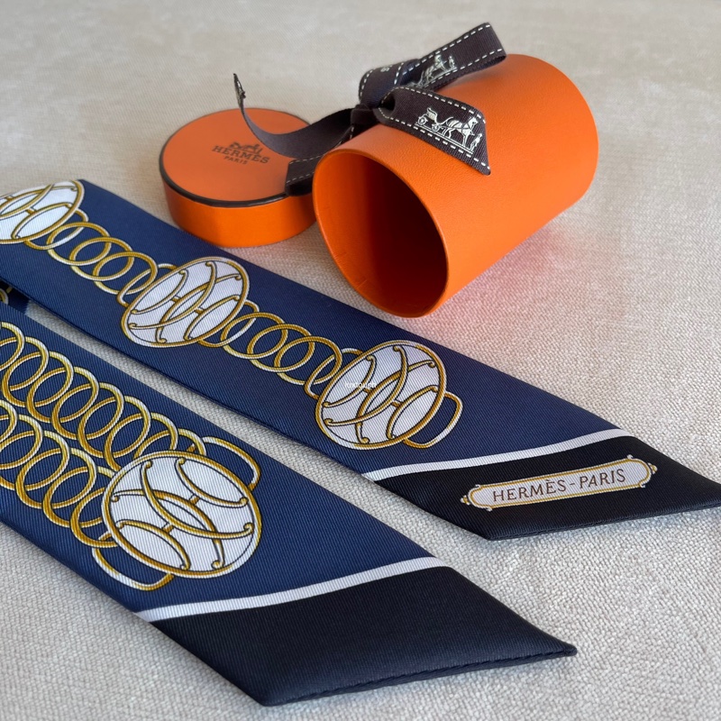 絕版🍊 Hermes 愛馬仕 Lift Profile 名人電梯 Twilly 小絲巾🧣-3