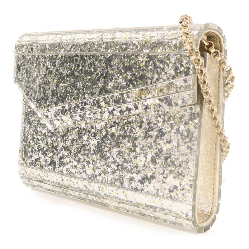 JIMMY CHOO PVC Chain Shoulder金扣鏈帶肩背袋-2