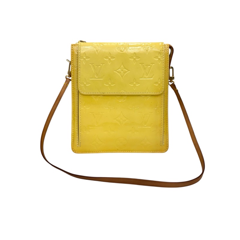 Louis Vuitton 單肩包 Vernis Motte M91059 檸檬黃色-0