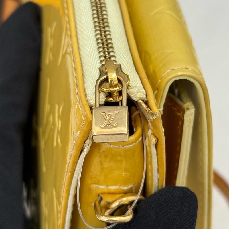 Louis Vuitton 單肩包 Vernis Motte M91059 檸檬黃色-23