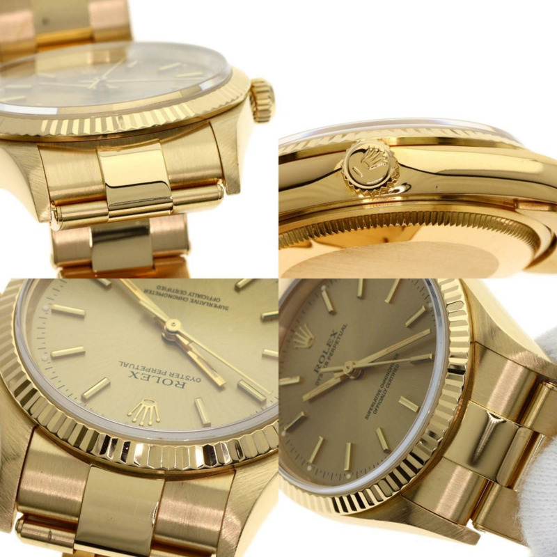 勞力士 14238 蠔式恆動腕錶 18K 黃金 K18YG 男款 ROLEX-5