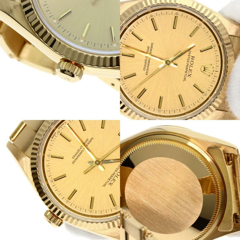 勞力士 14238 蠔式恆動腕錶 18K 黃金 K18YG 男款 ROLEX-8