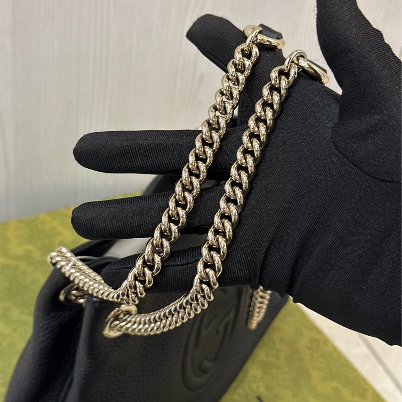 Gucci Soho流蘇荔枝牛皮鏈條斜挎包🈶台灣購證 全配🉑送禮 背帶🉑條 斜背/肩背/手提-31