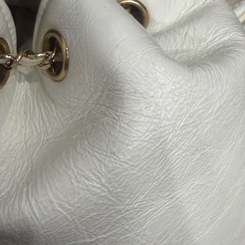 全配芯片款🈶️購證❤️香奈兒奶油白油蠟牛皮duma 雙肩包-28