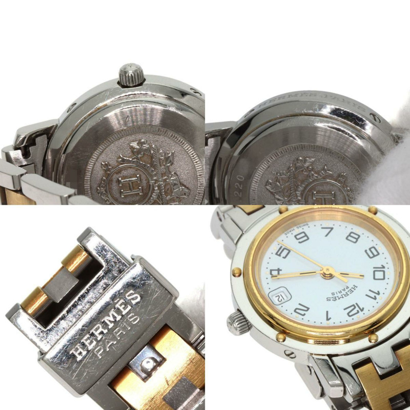 愛馬仕 CL4.220 Clipper 腕錶 不鏽鋼 SSxGP 女款 HERMES-8