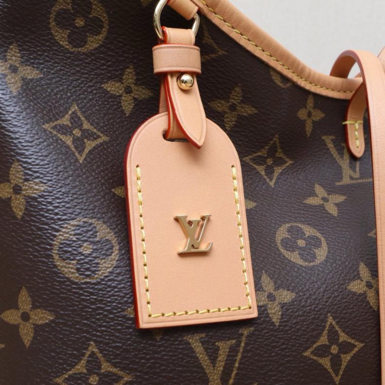 LOUIS VUITTON(路易威登) CARRYALL 小號 29 配子袋 老花 PVC 晶片-5