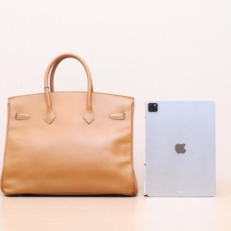 HERMES(愛馬仕) Birkin 35 21沙灘金 Buffalo 阿登皮 框C 金扣-2