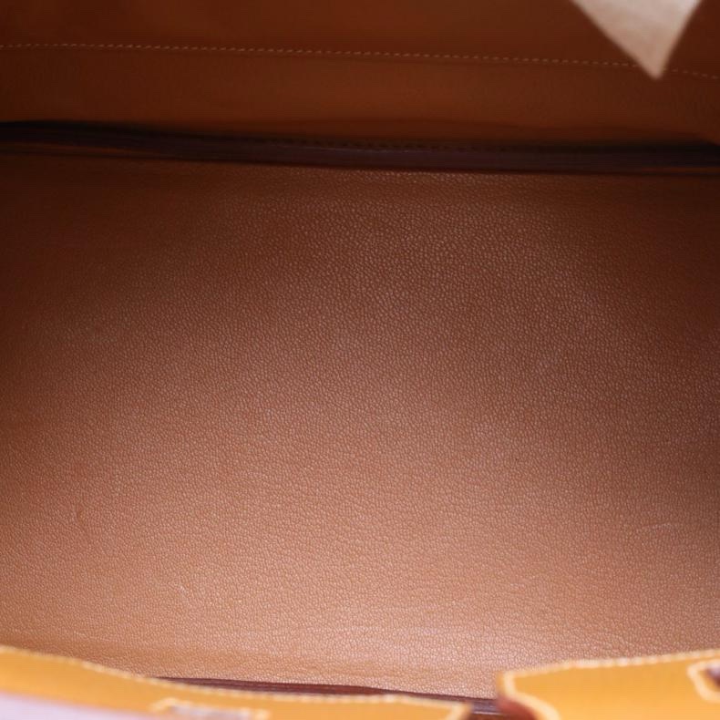 HERMES(愛馬仕) Birkin 35 21沙灘金 Buffalo 阿登皮 框C 金扣-4